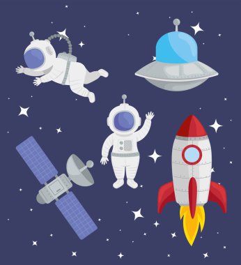 universe and space five icons