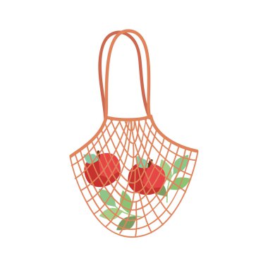 mesh bag with tomatoes