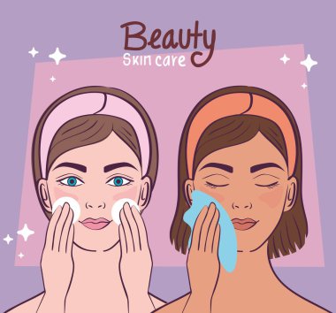 two girls with skincare treatment