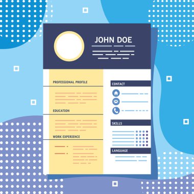 yellow cv template