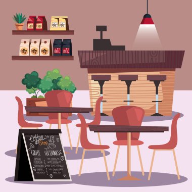 coffee shop with tables