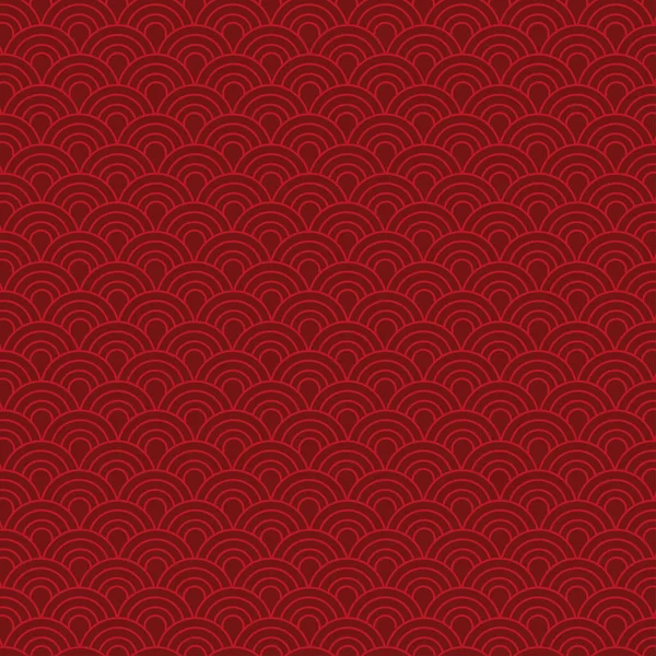 Chinese pattern with waves — Stockvector