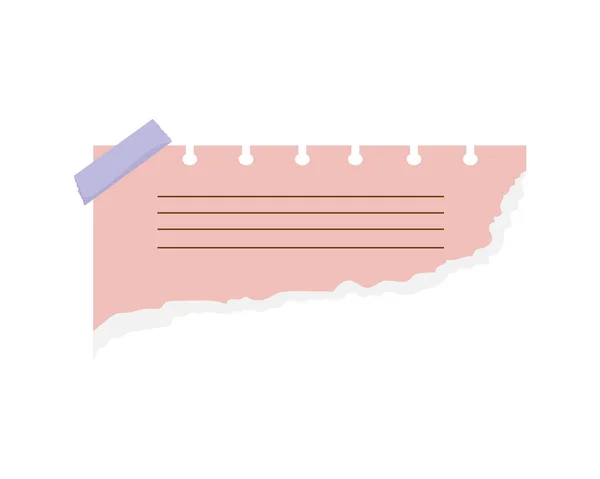 Рваний папір рожевий — стоковий вектор