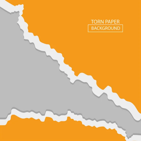 Orange torn paper poster — Image vectorielle