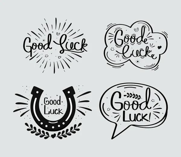Good luck four quotes — Stock Vector