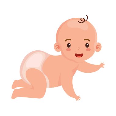 küçük bebek emekleme