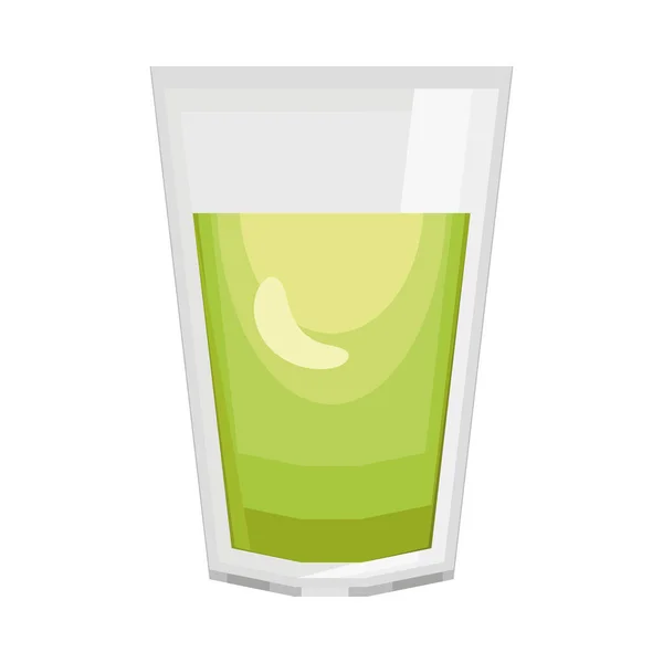 Grünes Teeglas — Stockvektor