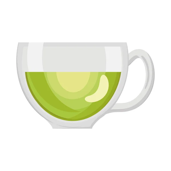 Xícara de chá verde —  Vetores de Stock