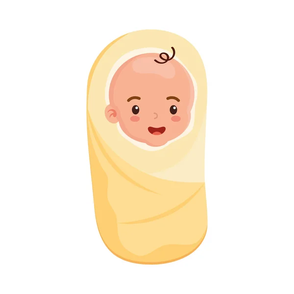 Caractère habillé bébé — Image vectorielle