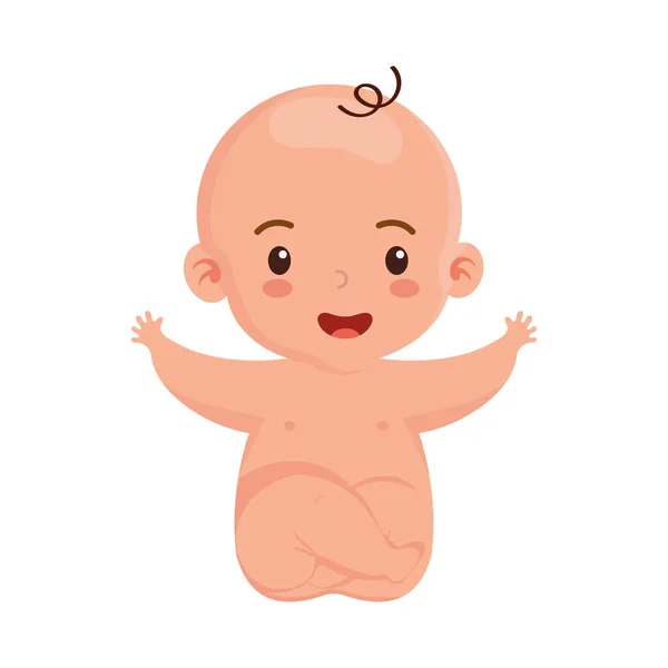 Little baby seated — Stock Vector