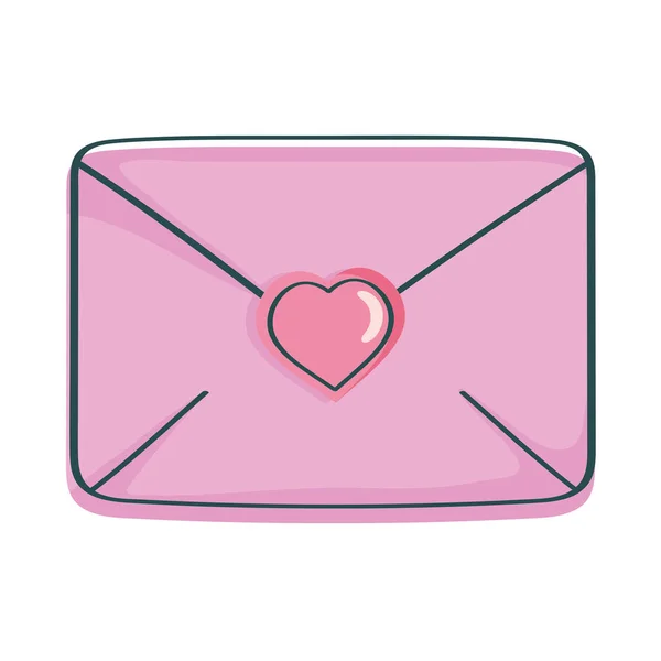 Любов лист конверт — стоковий вектор