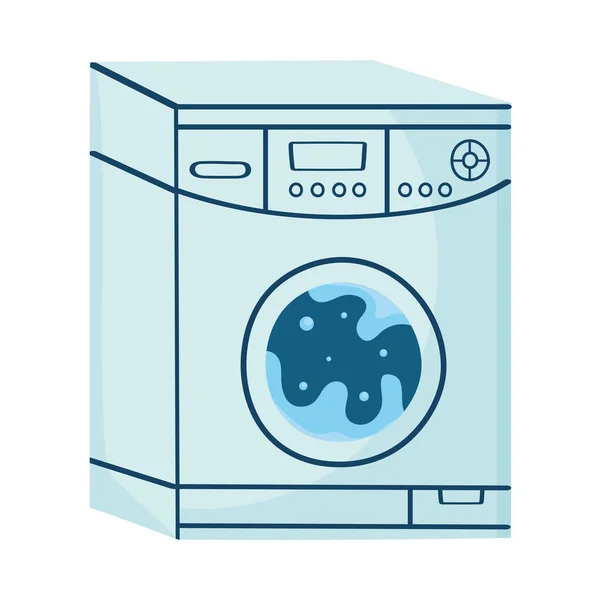 Wasmachine blauw — Stockvector