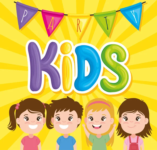 Party kids invitation — Stock Vector