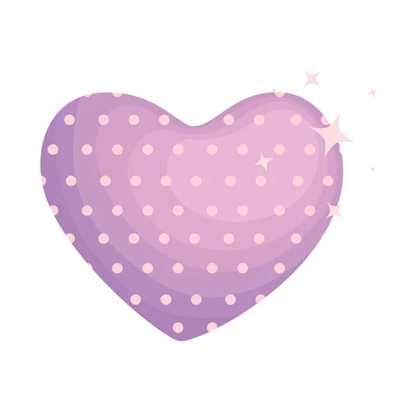 Corazón lila salpicado — Archivo Imágenes Vectoriales