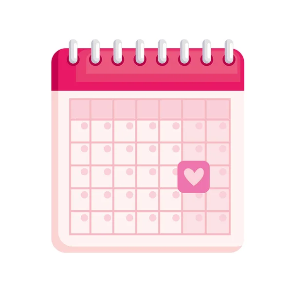 Przypomnienie kalendarza miłosnego — Wektor stockowy