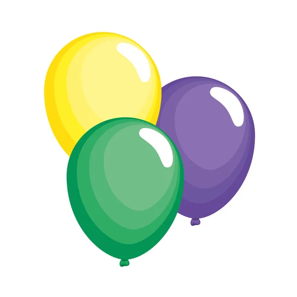 Mardi gras ballonger — Stock vektor