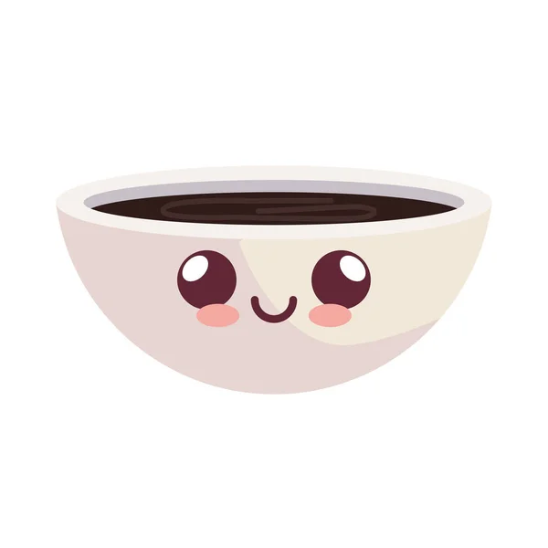 Taza de café kawaii — Archivo Imágenes Vectoriales