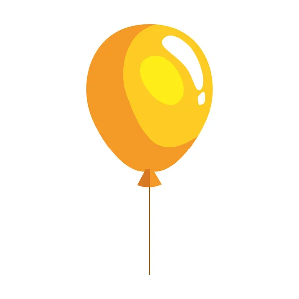 Helio globo amarillo — Vector de stock