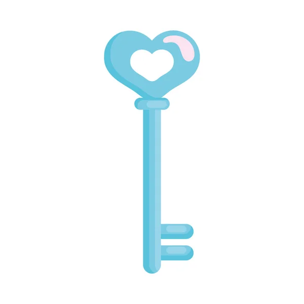 Μπλε κλειδί αγάπης — Διανυσματικό Αρχείο