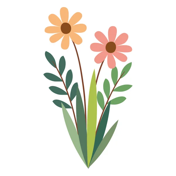 Lindo jardín de flores — Vector de stock