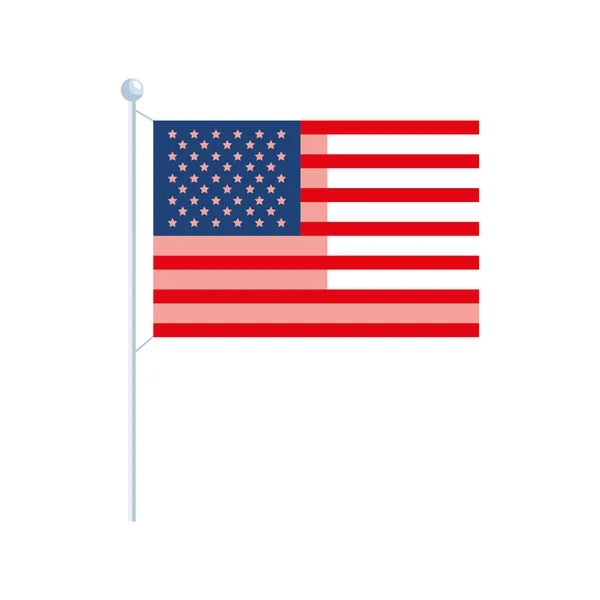 Σημαία ΗΠΑ σε στύλο — Διανυσματικό Αρχείο