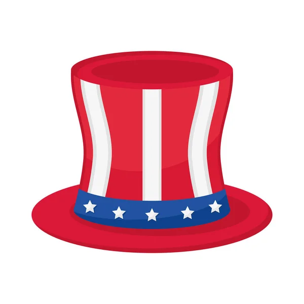 Drapeau des Etats-Unis en tophat — Image vectorielle