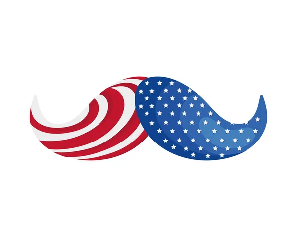 Usa vlag in snor — Stockvector