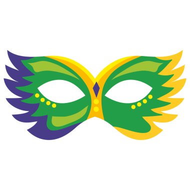 Mardi gras yeşil maske