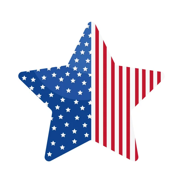 Usa flag in star — Stock Vector