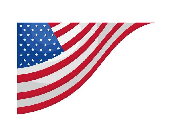 Σημαία ΗΠΑ κυματίζει — Διανυσματικό Αρχείο