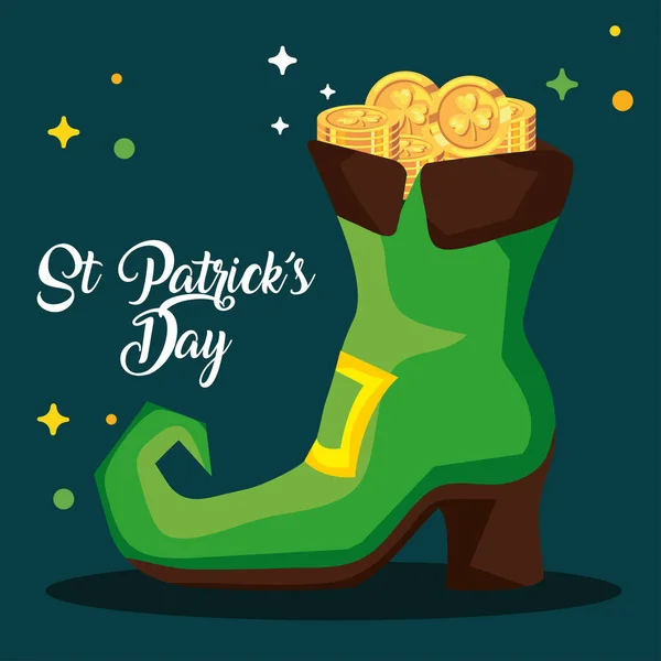 St patricks day boot — Stockový vektor