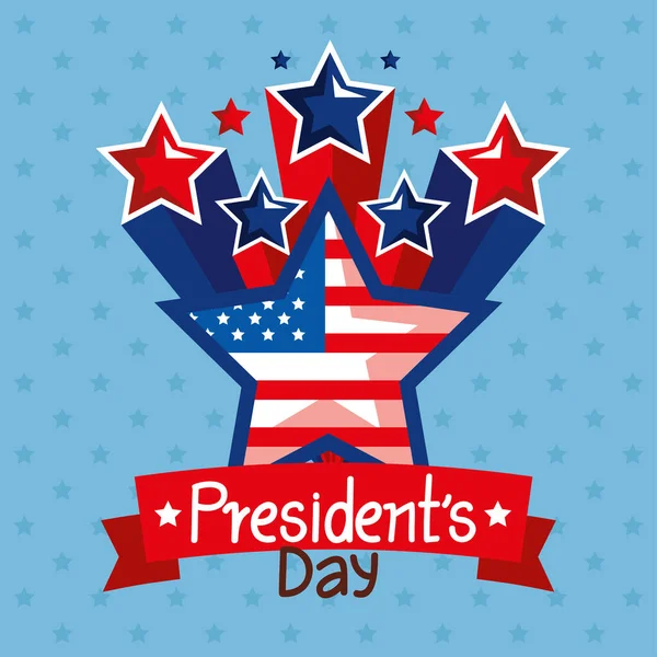 Carte postale de la journée des présidents — Image vectorielle