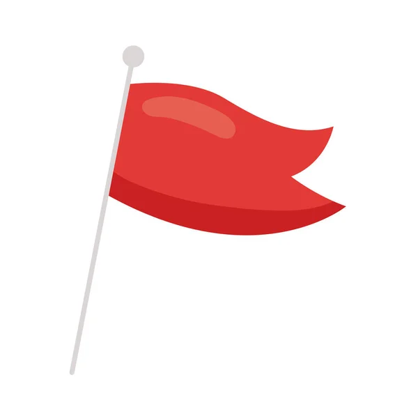Bandera roja deporte — Vector de stock