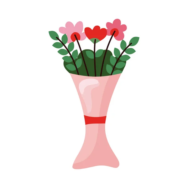Букет роз подарок — стоковый вектор