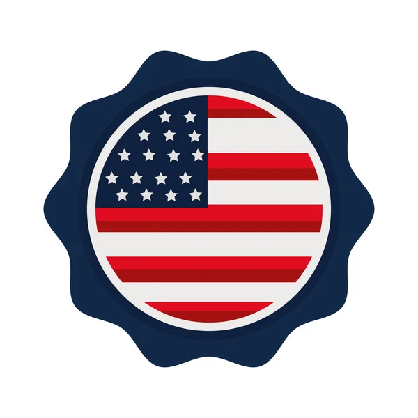 Vlajka USA v krajce — Stockový vektor