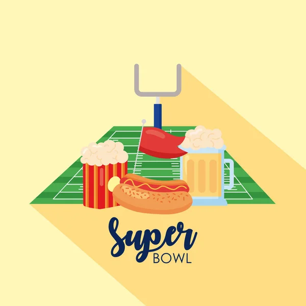 Super Bowl kártya — Stock Vector