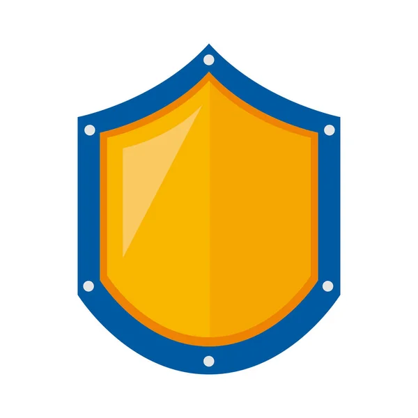 Protector de escudo amarillo — Vector de stock