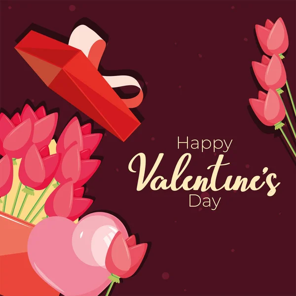 Plantilla de letras de día de San Valentín — Vector de stock