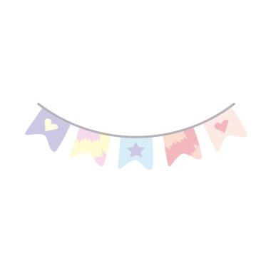 Pastel renkler asılı