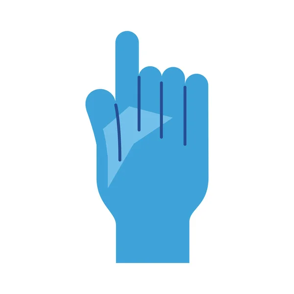 Indizierung mit blauer Hand — Stockvektor