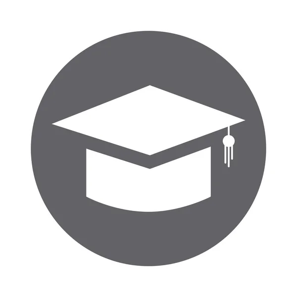 Icono de sombrero de graduación — Vector de stock