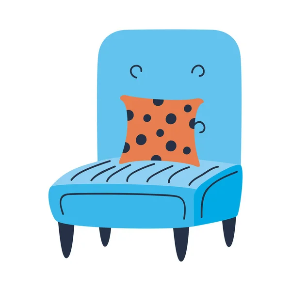 Muebles de sillón azul — Archivo Imágenes Vectoriales