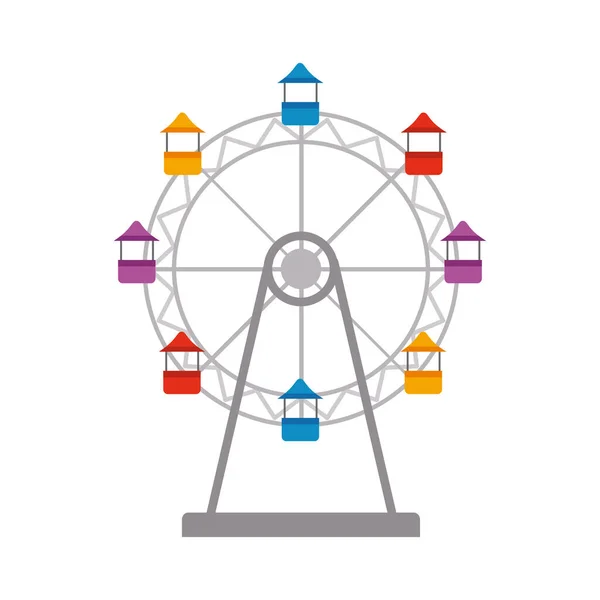 Panoramic wheel amusement park — Stock Vector