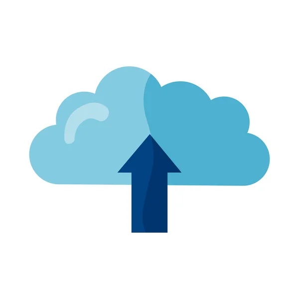 Cloud computing with arrow — Stock Vector