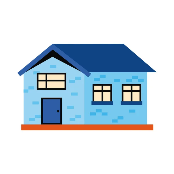 Maison bleue maison — Image vectorielle