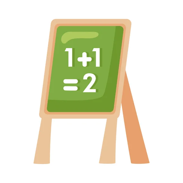 Kreidetafel im Kindergarten mit Zahlen — Stockvektor