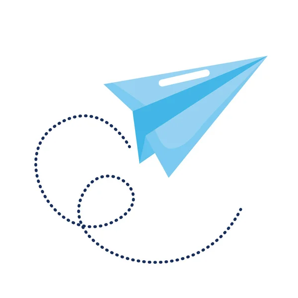 Паперовий літак літає іграшка — стоковий вектор