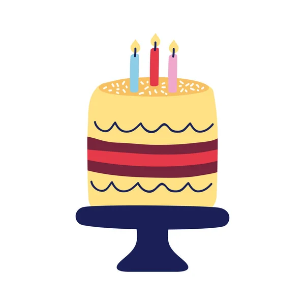 Süße Torte Geburtstag — Stockvektor
