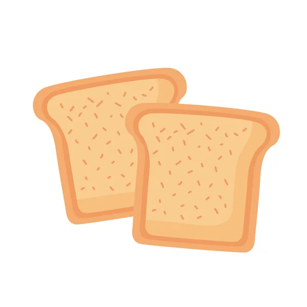 Brood toast voedsel — Stockvector