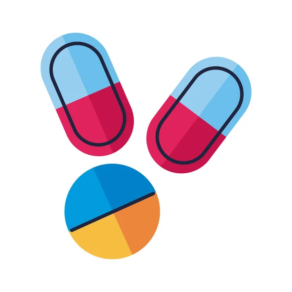 Pillen en capsules drugs — Stockvector